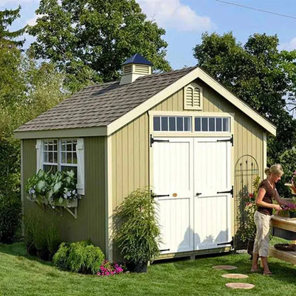Colonial Williamsburg 10 ft. W × 16 ft. D Rustic-Style Storage Shed  Mixed-Material Build
