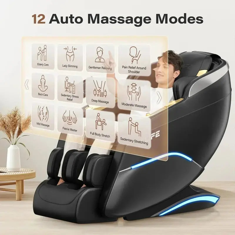 Zero Gravity Massage Chair  160° Recline, Body Scan, and Shiatsu Therapy System