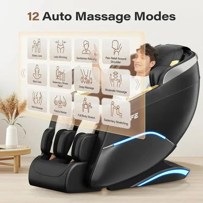 Zero Gravity Massage Chair  160° Recline, Body Scan, and Shiatsu Therapy System