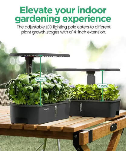 WiFi-Enabled Hydroponic Garden Kit: Smart Indoor Growing System with Full-Spectrum LED & App Control