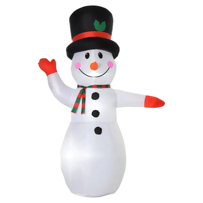 Homcom Inflatable LED Snowman for Indoor/Outdoor Christmas Decor