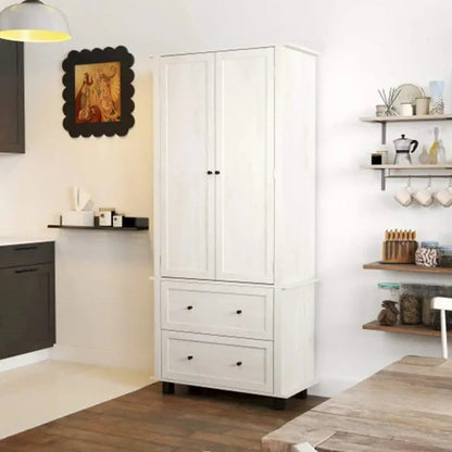 70-Inch Tall Kitchen Pantry Cabinet  Freestanding Storage Cabinet with Adjustable Shelving