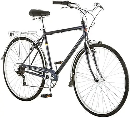 Schwinn Wayfarer Adult Hybrid Bike | 7-Speed, Step-Over/Step-Through, 700C Wheels, Rear Rack