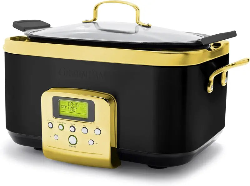 6-Quart Programmable Electric Slow Cooker  Dishwasher-Safe Lid & Removable Nonstick Base