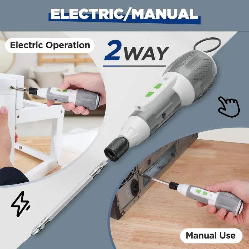 WORKPRO 4V Cordless USB-Rechargeable Screwdriver Kit  Pink Ribbon Edition with Ergonomic Design