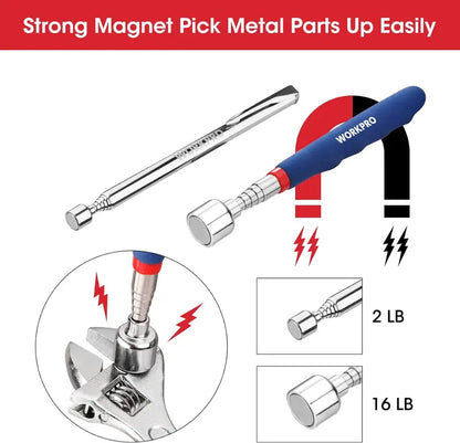 WORKPRO 4-Piece Telescoping Auto Repair Kit  Magnetic Pickup Tools & Inspection Mirror