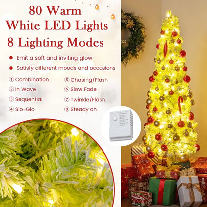 Whimsical Bendable Christmas Tree  5’, 6’, or 7’ Grinch-Themed Flexible Fir Option