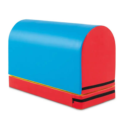 Mailbox-Style Tumbling Mat  Gymnastics Vaulting Box with Detachable Foam Mat & Carry Handle