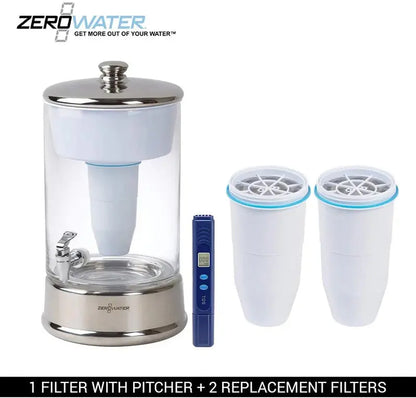 BPA-Free 40-Cup Glass Water Dispenser with NSF Certification and Included Water Quality Meter