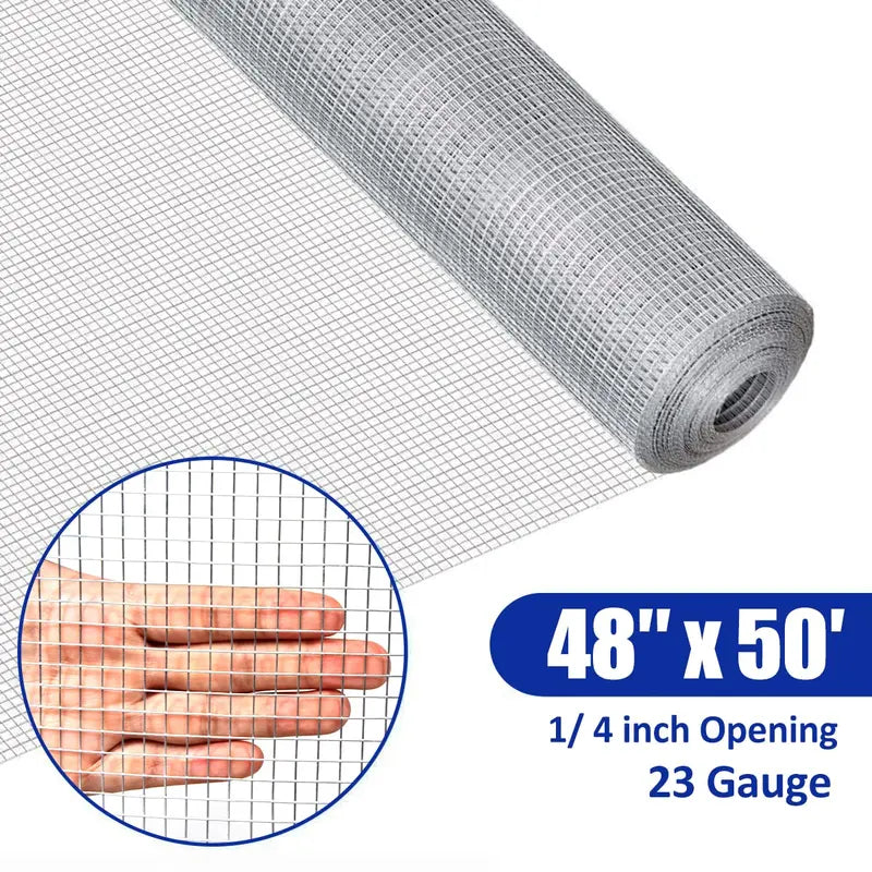1/4-Inch 23-Gauge Galvanized Hardware Cloth (Chicken Wire)  Roll or Sheet