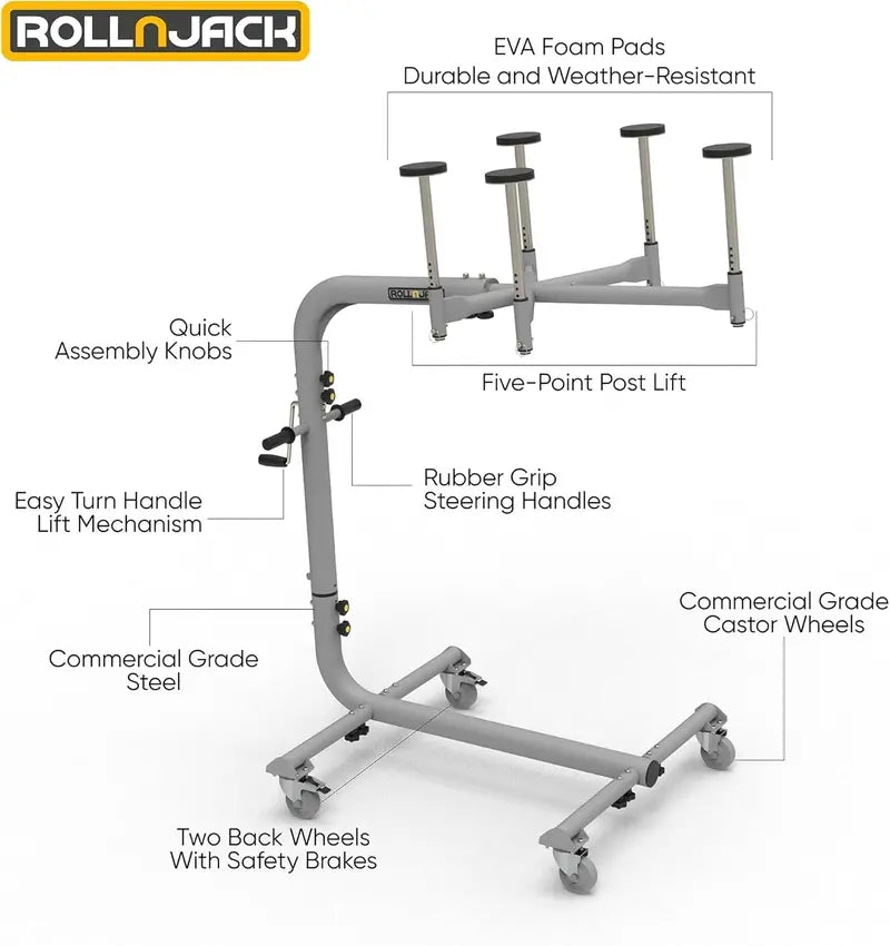 Jeep Wrangler Hardtop Removal Jack  Single-Person Lifting System for Easy Roof Panel Handling