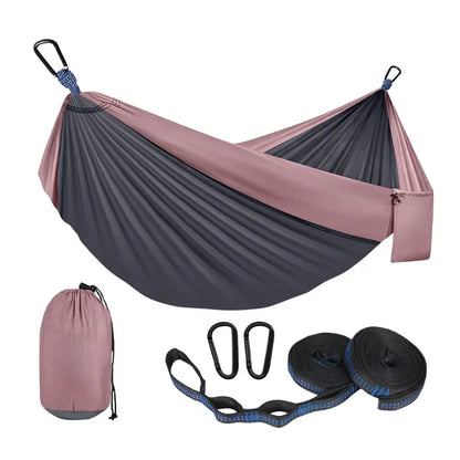Compact Camping Hammock  Includes Adjustable Suspension Straps & Dual Carabiners