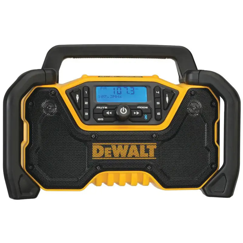DEWALT DCR028B 20V MAX Compact Bluetooth Radio — Cordless, Tool-Only Design for Jobsite Audio