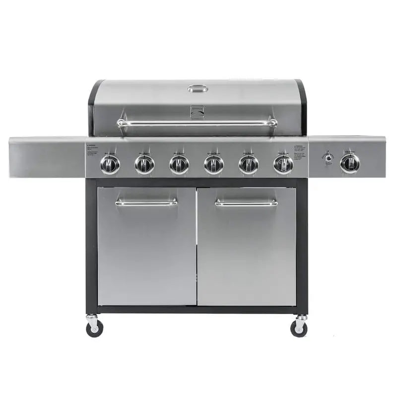 KENMORE 6-Burner with Side Propane Gas Burner XL Grill PG-40611SOL