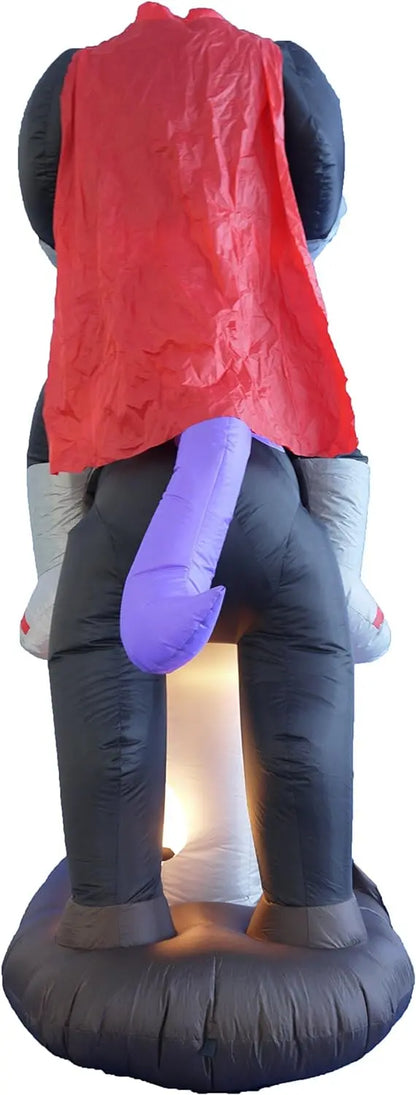 6.5-Foot Inflatable Headless Horseman for Spooky Outdoor Decor