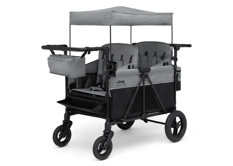 Delta Children Jeep Wrangler 4-Passenger Stroller Wagon  Includes Insulated Cooler Bag