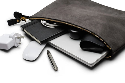 Suede Flight Folio XL - Storm Grey