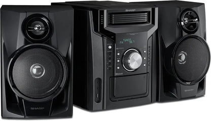 CD-BH950 Mini Bookshelf Speaker System  240W 5-Channel Audio with Cassette Deck & Bluetooth