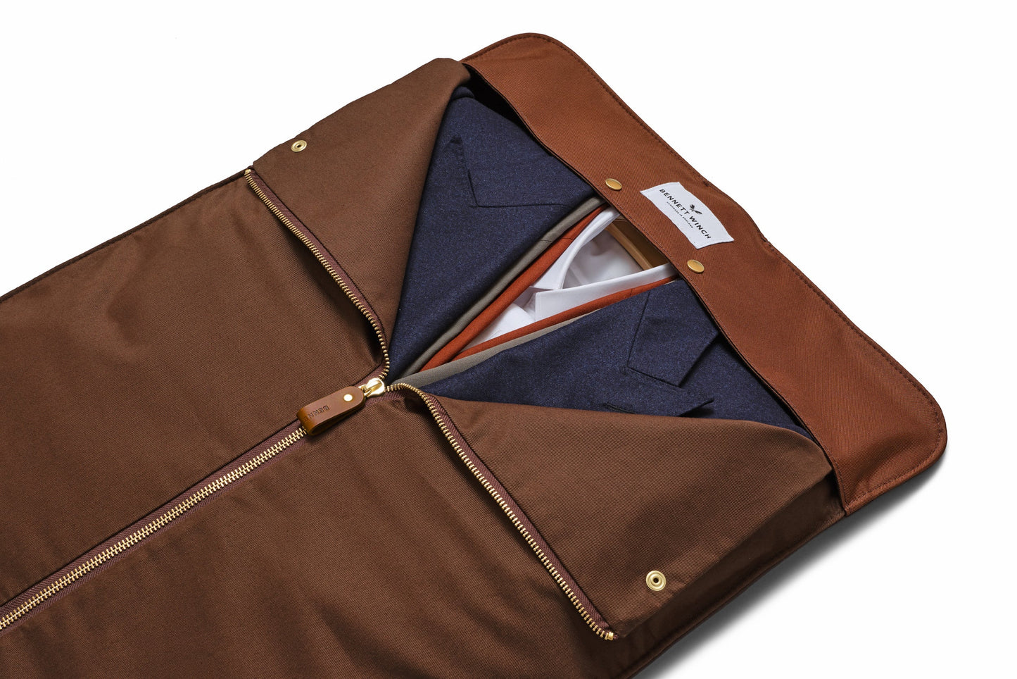 Suede Trifold - Tobacco Brown