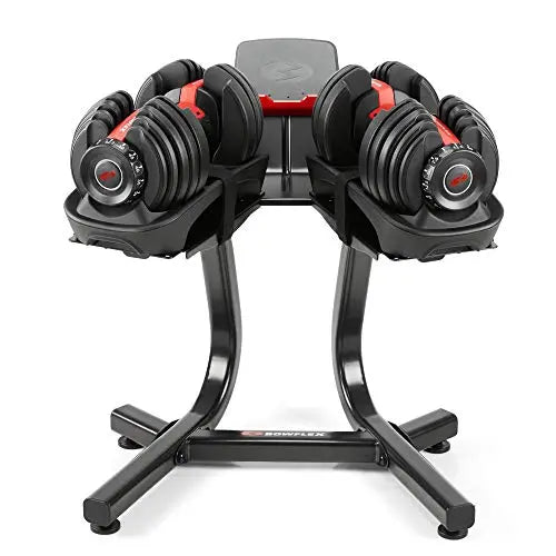 Bowflex SelectTech Dumbbell Stand with Integrated Media Shelf  Compact, Wheeled, Ergonomic Design for 552/560/1090 Dumbbells