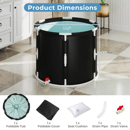 Athlete-Grade Foldable Ice Bath Tub  Cold Plunge Pool with Lid for Recovery & Training
