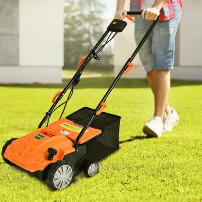 2-in-1 Electric Lawn Dethatcher & Weeder  12-Amp, 3-Depth Adjustable Tool