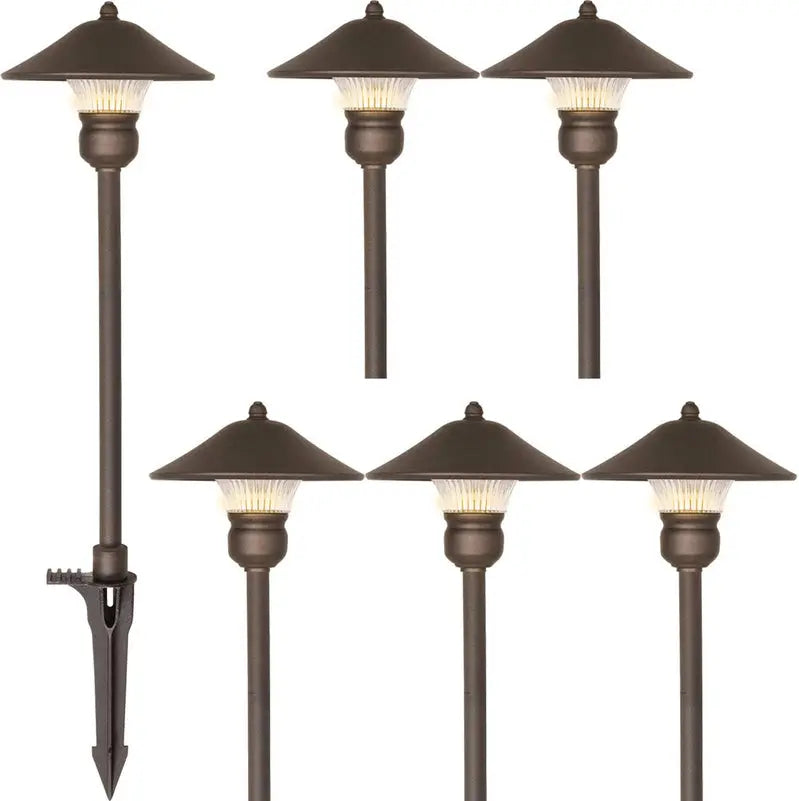 6-Pack Low-Voltage LED Landscape Path Lights  3W, 150LM, 12V Wired