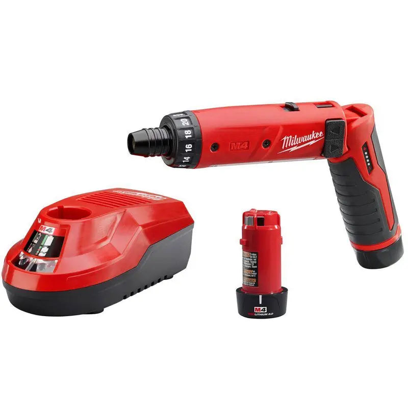 2101-22 M4 4V Cordless 1/4 in. Hex Screwdriver 2-Battery Kit