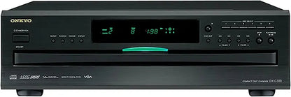 Onkyo DXC390 6-Disc CD Changer  Sleek Black Audio Component with Auto-Play Function