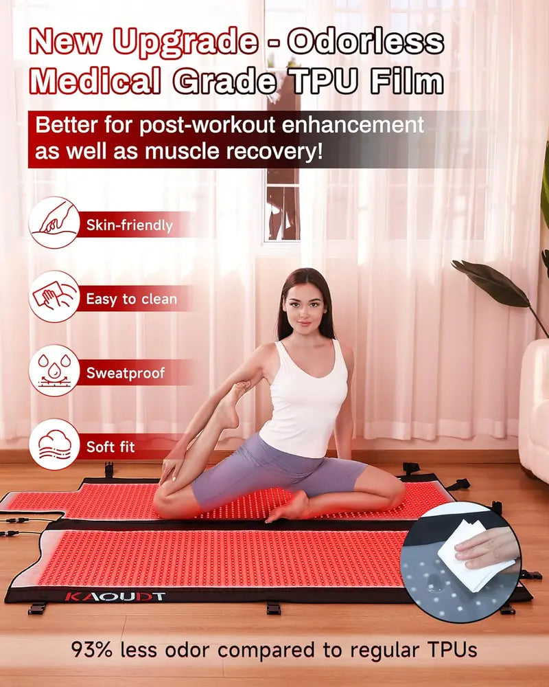 2025 Medical-Grade Red Light Therapy Mat  2570 LEDs, 73″ x 33″, Flexible TPU Construction
