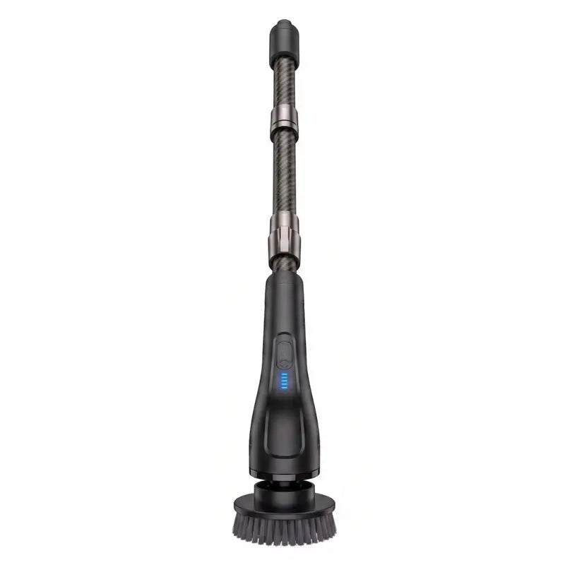 Cordless Spin Scrubber with Extendable Shaft and Interchangeable Cleaning Attachments