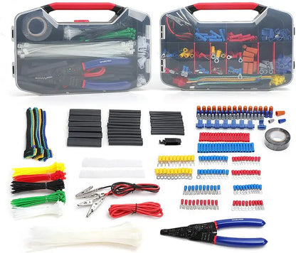 WORKPRO 582-Piece Electrical Repair Kit: Crimp Terminals, Heat Shrink Tubing & Wire Tools