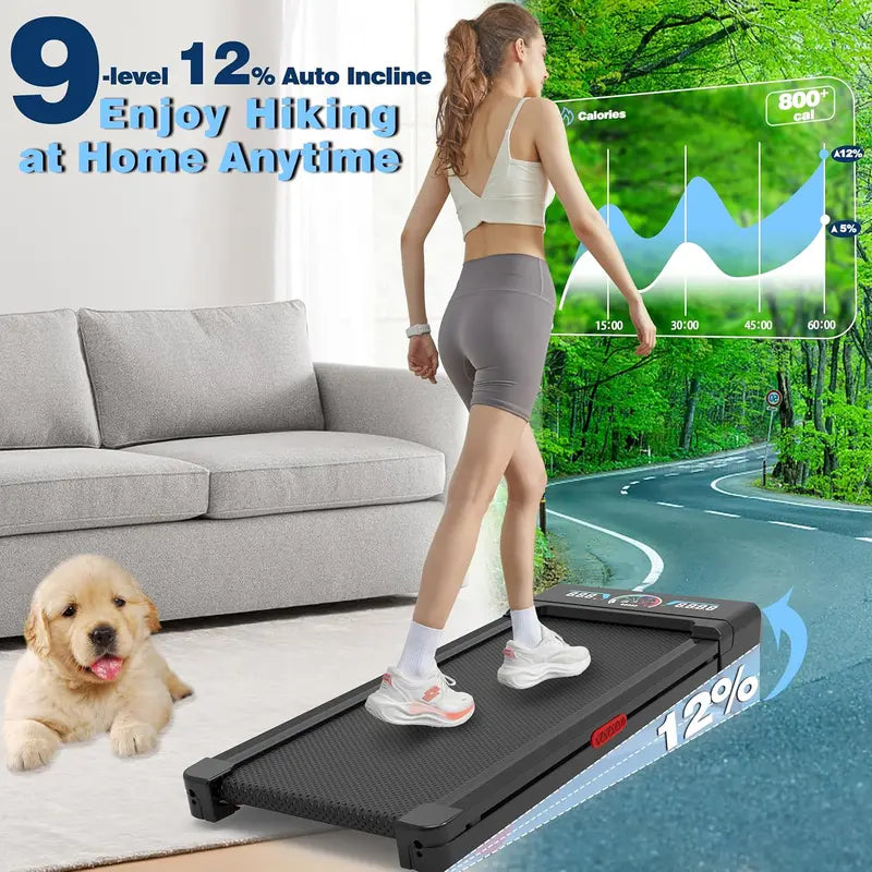 Compact Home Treadmill  LED Display, Bluetooth Audio & Space-Saving Design