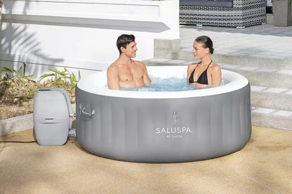 Inflatable 24 Person Hot Tub  71″ x 26″, Dual Covers (Thermal + Standard), Portable Spa