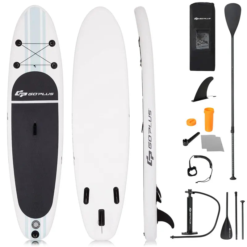 All-in-One Inflatable SUP Board with Telescoping Paddle and Carry Bag
