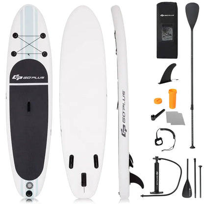 All-in-One Inflatable SUP Board with Telescoping Paddle and Carry Bag