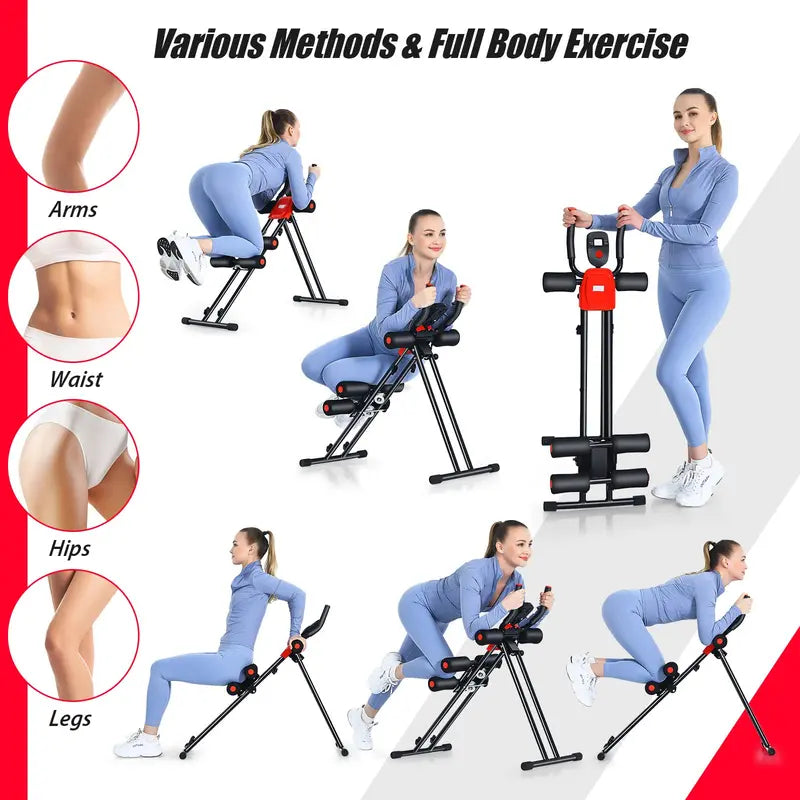 Foldable Abdominal Trainer with Three Resistance Levels for Core Strength and Stability Workouts