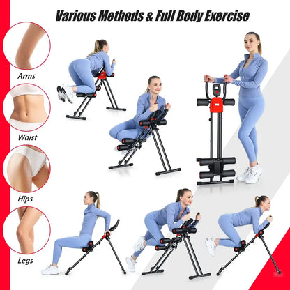 Foldable Abdominal Trainer with Three Resistance Levels for Core Strength and Stability Workouts