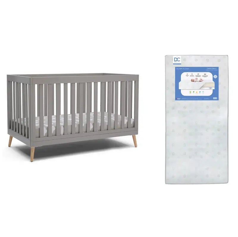 Essex 4-in-1 Convertible Crib  Includes Toddler Bed Conversion Kit & Mattress