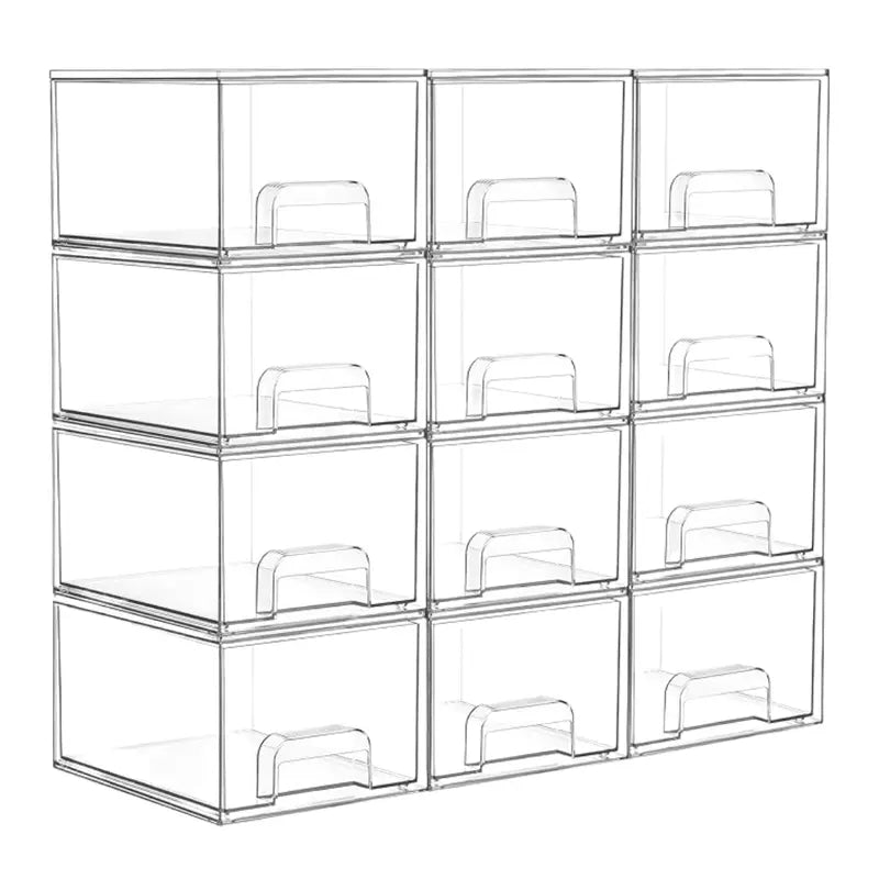 Clear Acrylic Stackable Drawer Organizer for Bathroom Vanity & Toiletries