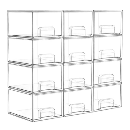 Clear Acrylic Stackable Drawer Organizer for Bathroom Vanity & Toiletries