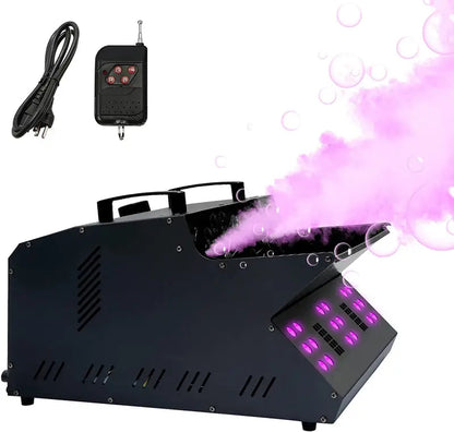 TC-Home 3-in-1 Fog & Bubble Machine  DMX-Controlled, 18 RGB LEDs, Dual Bubble Fans