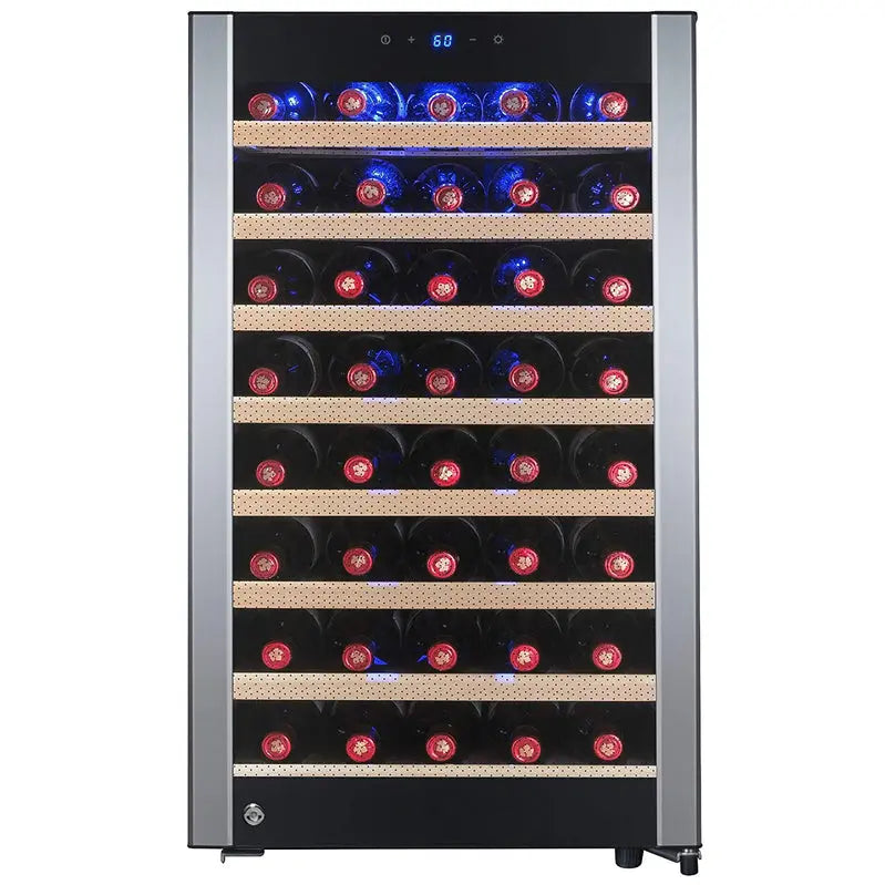 AKDY 52-Bottle Single-Zone Wine Cooler  Freestanding Compressor Refrigerator for Home Cellars