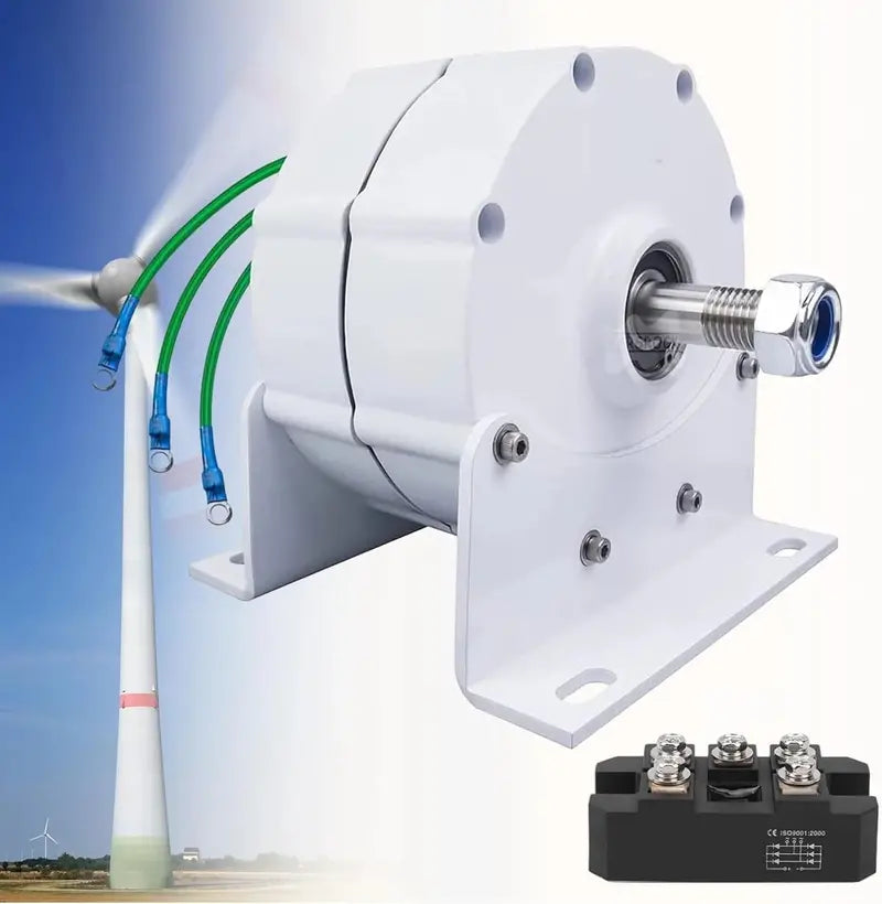 12kW Low-RPM Gearless Permanent Magnet Generator  DIY Wind or Hydro Turbine Power Solution, Multi-Voltage Output (12V/24V/48V/120V/220V)