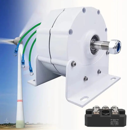 12kW Low-RPM Gearless Permanent Magnet Generator  DIY Wind or Hydro Turbine Power Solution, Multi-Voltage Output (12V/24V/48V/120V/220V)