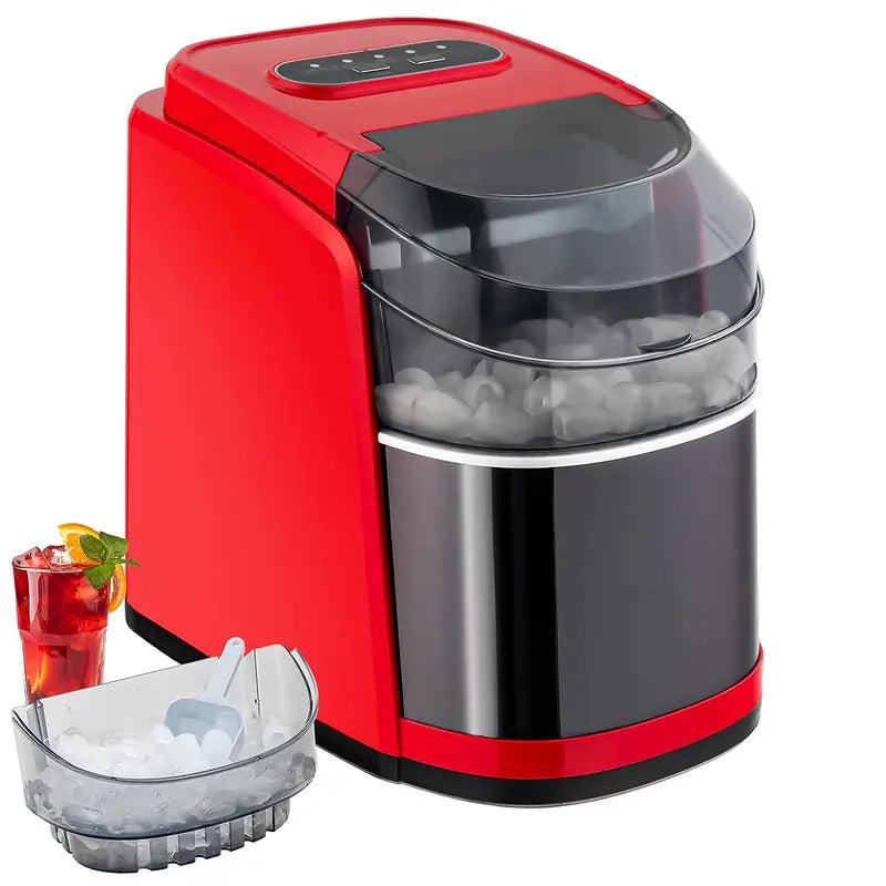 Compact Countertop Ice Maker  26.5 lbs/24H Output, 9-Cube Cycle in 6 Minutes, Self-Cleaning