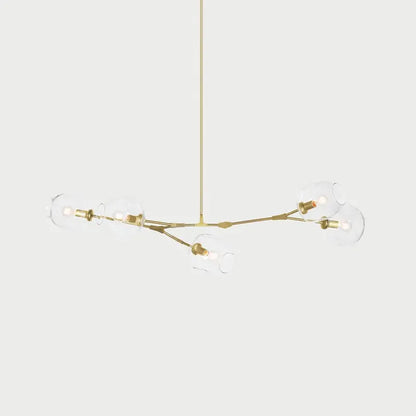 Orvani Linear Globe Chandelier in Modern Industrial Style