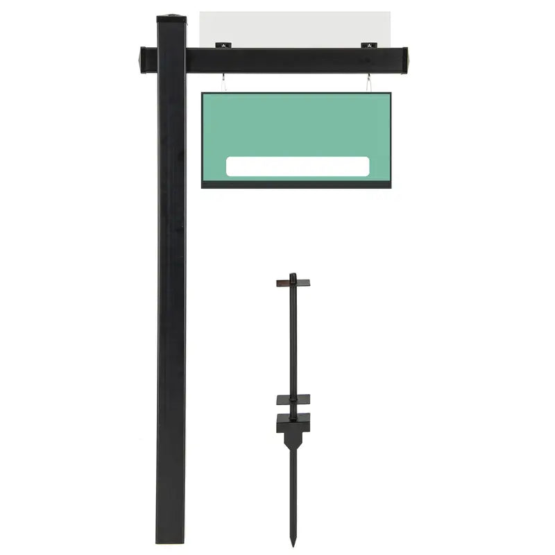 Heavy-Duty Vinyl Real Estate Sign Post  4″×4″×72″ Realtor Stake with Flat Cap for Yard Signs
