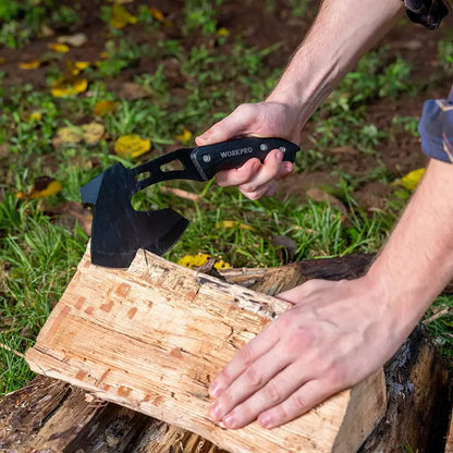 WORKPRO Full-Tang Axe and Fixed-Blade Knife Set with Nylon Sheath