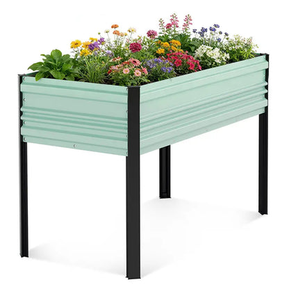 WORKPRO Galvanized Raised Garden Bed  47.2″ x 23.6″ x 31.5″, 600-LB Elevated Planter with Legs